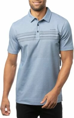 TravisMathew Men's Year After Year Golf Polo For Men Heather Copen Blue