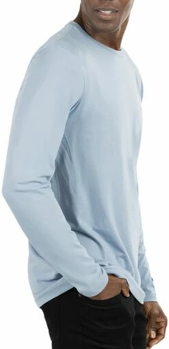 TravisMathew Men's Crosstrail Long Sleeve Golf T-Shirt For Men Faded Denim -Deals Travis Wear Store unnamed file 1073