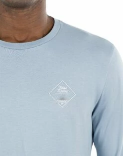 TravisMathew Men's Crosstrail Long Sleeve Golf T-Shirt For Men Faded Denim -Deals Travis Wear Store unnamed file 1074