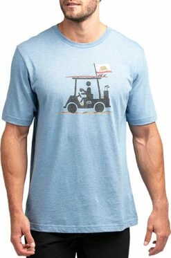 TravisMathew Men's Eureka T-Shirt For Men Heather Blue