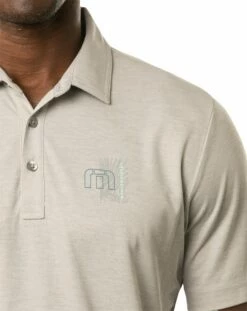 TravisMathew Men's Yeah Bay Bay Golf Polo For Men Heather Light Grey -Deals Travis Wear Store unnamed file 1086