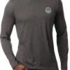TravisMathew Men's Calm Current Long Sleeve Golf T-Shirt For Men Heather Grey Pinstripe -Deals Travis Wear Store unnamed file 1151