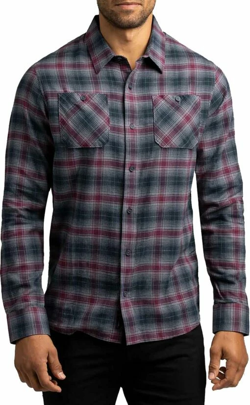 TravisMathew Men's High Stakes Button-Up Flannel Golf Shirt For Men Blue Night 3 TravisMathew Men's High Stakes Button-Up Flannel Golf Shirt For Men Blue Night -Deals Travis Wear Store unnamed file 1176