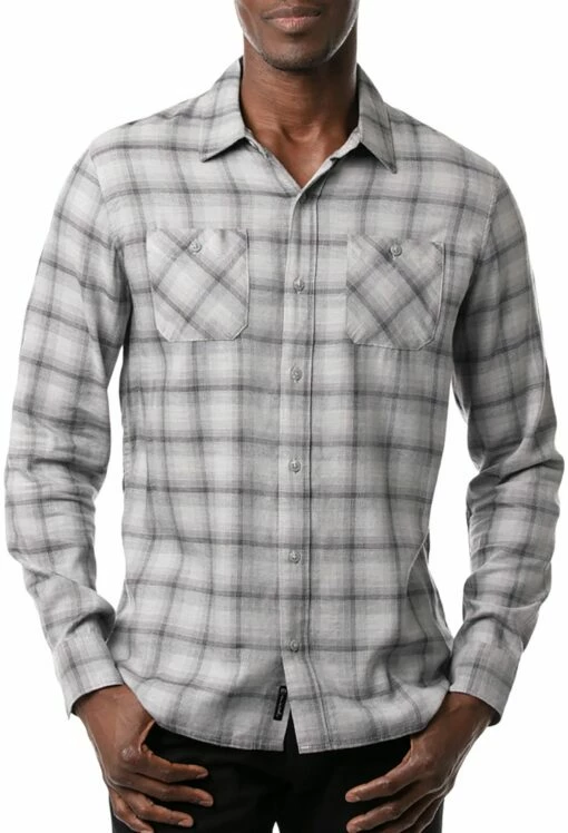 TravisMathew Men's Day And Night Button-Up Flannel Golf Shirt For Men Heather Sleet 1 TravisMathew Men's Day And Night Button-Up Flannel Golf Shirt For Men Heather Sleet -Deals Travis Wear Store unnamed file 1188