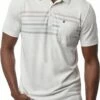 TravisMathew Men's Timmy Golf Polo For Men Heather White -Deals Travis Wear Store unnamed file 133