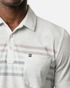 TravisMathew Men's Timmy Golf Polo For Men Heather White 9 TravisMathew Men's Timmy Golf Polo For Men Heather White -Deals Travis Wear Store unnamed file 136