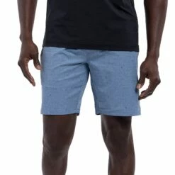 TravisMathew Men's Survivalist Golf Shorts For Men Heather Copen Blue