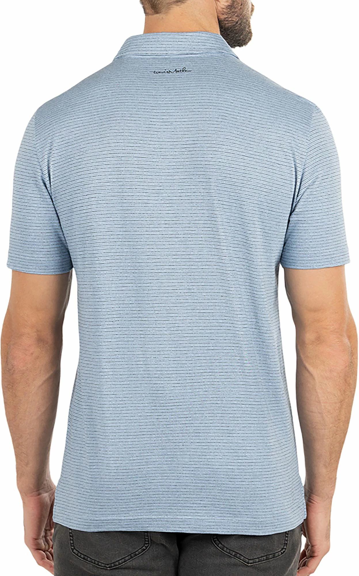 TravisMathew Men's Soho Golf Polo For Men Faded Denim 4 TravisMathew Men's Soho Golf Polo For Men Faded Denim - Image 2