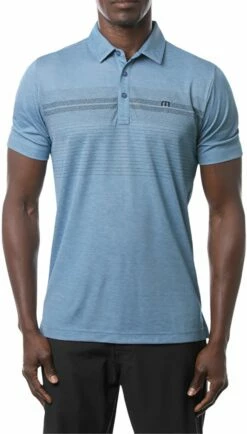 Deals Travis Wear Store 40 TravisMathew Men's Unprecedented Golf Polo For Men Heather Blue Sapphir
