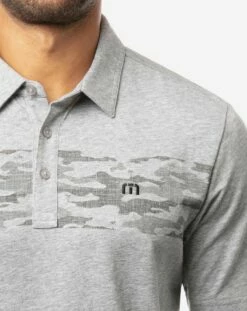 TravisMathew Men's Park It Polo For Men Heather Light Grey -Deals Travis Wear Store unnamed file 265