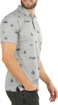 TravisMathew Men's Outfresh Golf Polo For Men Heather Medium Grey -Deals Travis Wear Store unnamed file 307