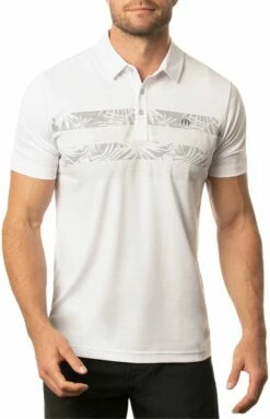 TravisMathew Men's Activate Golf Polo For Men White