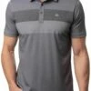 TravisMathew Men's Nearly There Golf Polo For Men Heather Grey Pinstripe -Deals Travis Wear Store unnamed file 324