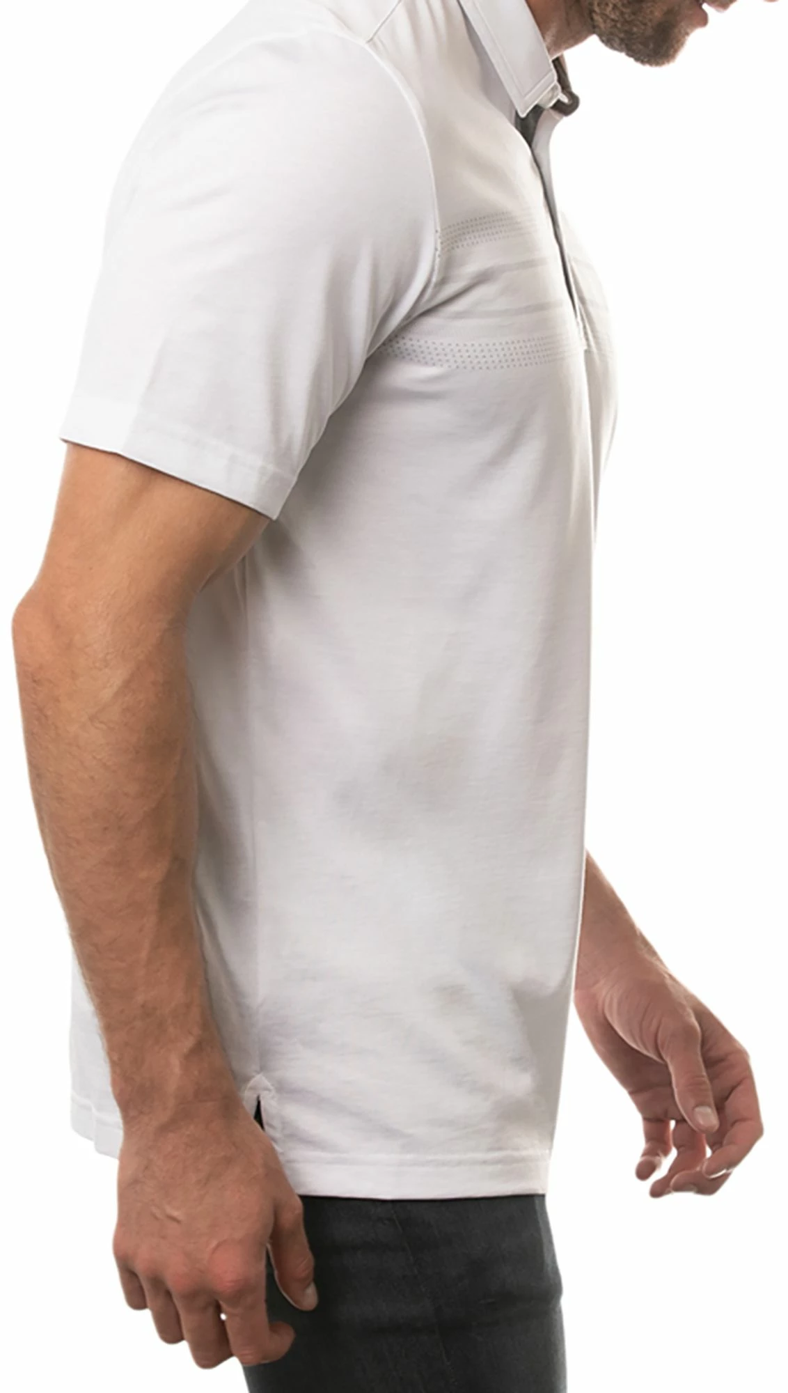 TravisMathew Men's Crow Golf Polo For Men White 5 TravisMathew Men's Crow Golf Polo For Men White - Image 3