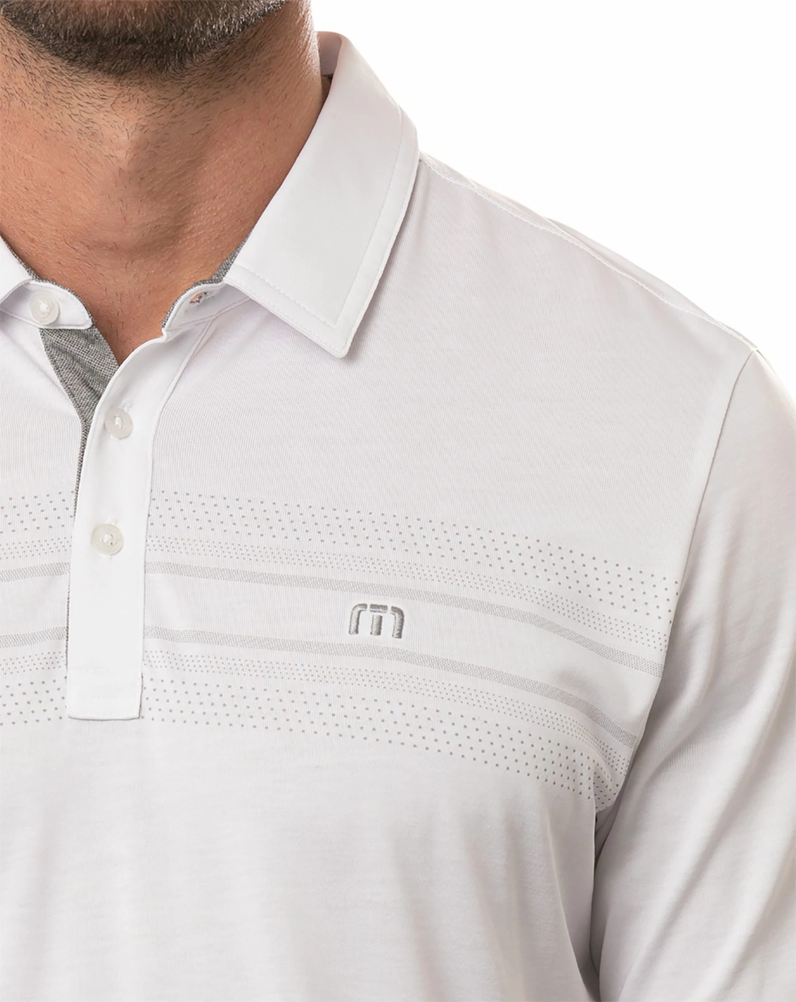 TravisMathew Men's Crow Golf Polo For Men White 6 TravisMathew Men's Crow Golf Polo For Men White - Image 4