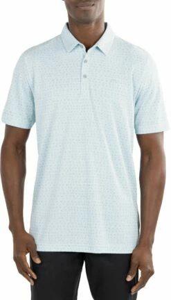 TravisMathew Men's Thundersnow Golf Polo For Men Heather Petit Four