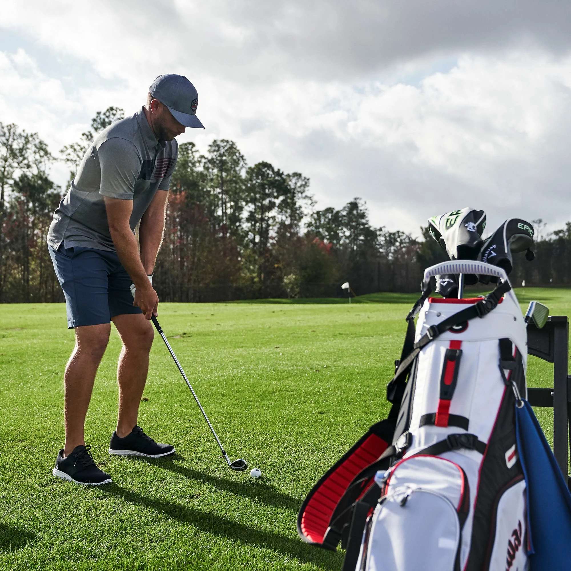 TravisMathew Men's Out For The Night Polo For Men Heather Quiet Shade 6 TravisMathew Men's Out For The Night Polo For Men Heather Quiet Shade - Image 4