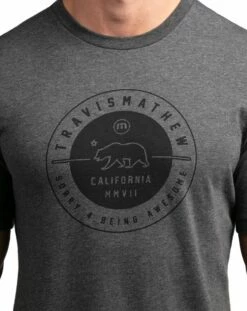 TravisMathew Men's Half Dome T-Shirt For Men Heather Grey -Deals Travis Wear Store unnamed file 367
