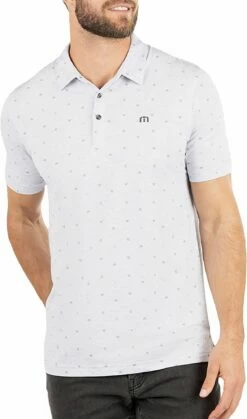 Deals Travis Wear Store 42 TravisMathew Men's Hot Chili Golf Polo For Men Heather Light Grey