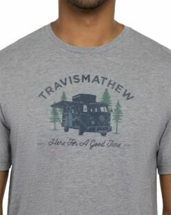TravisMathew Men's Coal Walk Golf T-Shirt For Men Heather Grey -Deals Travis Wear Store unnamed file 406
