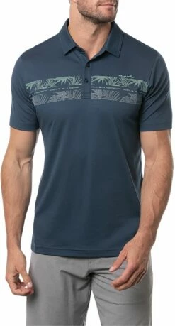 TravisMathew Men's Drop Anchor Golf Polo For Men Insignia