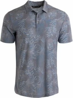 TravisMathew Men's Patio Time Golf Polo For Men Heather Medium Grey