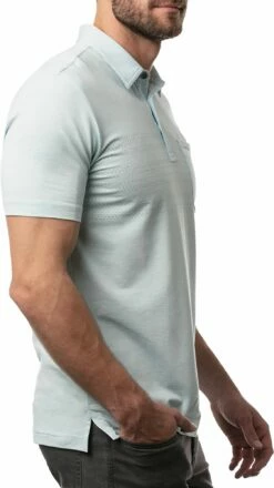 TravisMathew Men's Man The Grill Golf Polo For Men Heather Airy Blue -Deals Travis Wear Store unnamed file 523