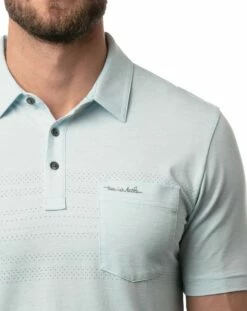 TravisMathew Men's Man The Grill Golf Polo For Men Heather Airy Blue -Deals Travis Wear Store unnamed file 524