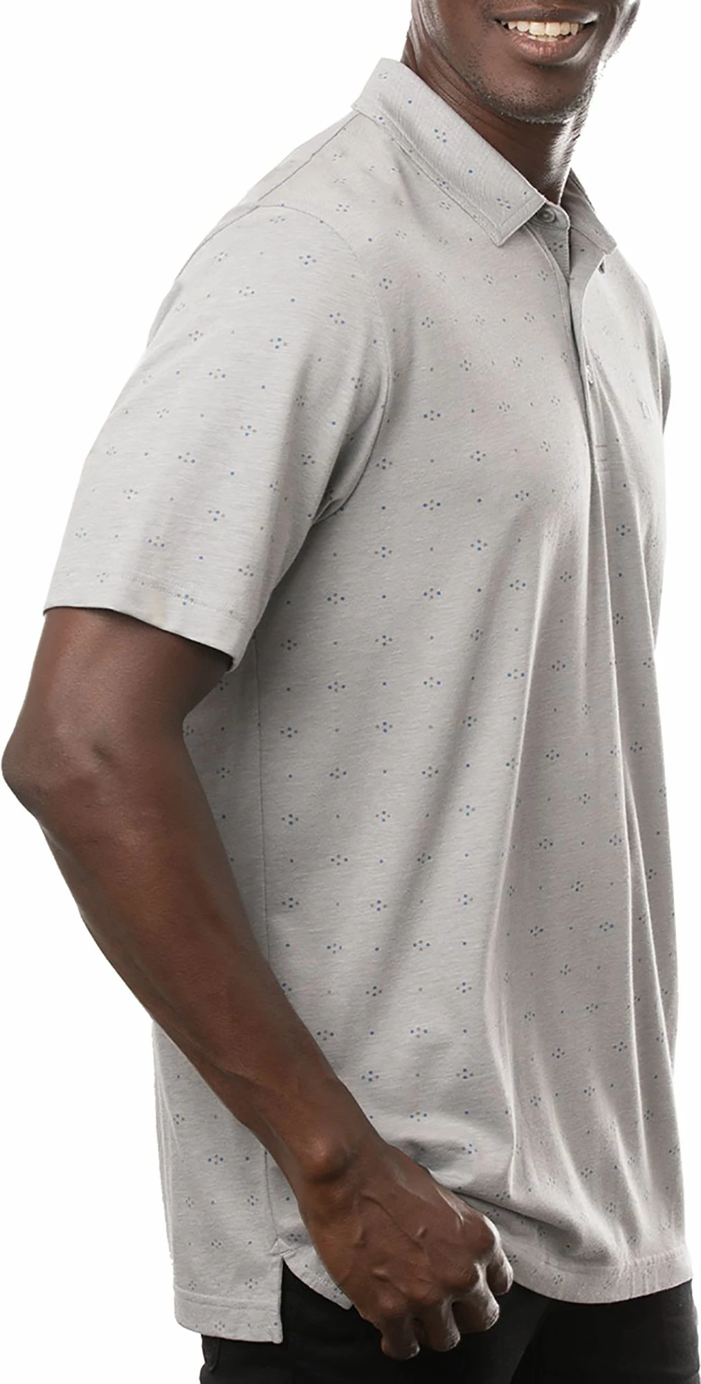 TravisMathew Men's Booze Clues Golf Polo For Men Heather Light Grey 5 TravisMathew Men's Booze Clues Golf Polo For Men Heather Light Grey - Image 3