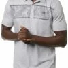 TravisMathew Men's Make Camp Golf Polo For Men Heather Light Grey -Deals Travis Wear Store unnamed file 590