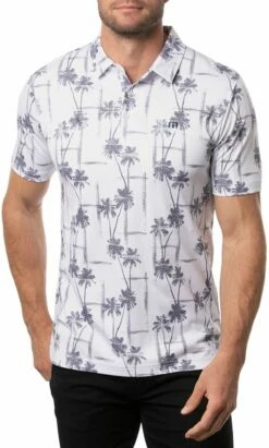 TravisMathew Men's Finally Here Golf Polo For Men White