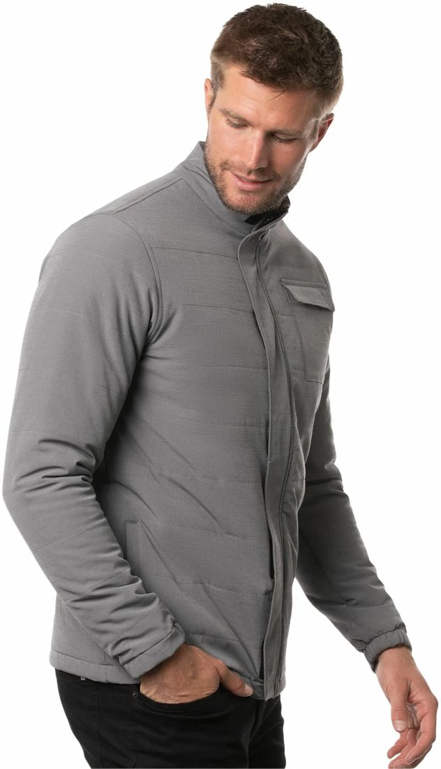 TravisMathew Men's Cabin In The Woods Fill-Zip Golf Jacket For Men Heather Quiet Shade 5 TravisMathew Men's Cabin In The Woods Fill-Zip Golf Jacket For Men Heather Quiet Shade - Image 3