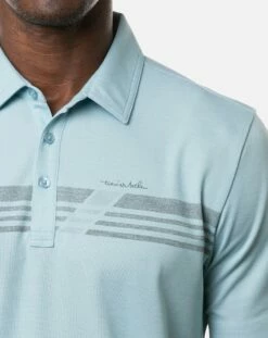 TravisMathew Men's Even Money Golf Polo For Men Heather Delphinium -Deals Travis Wear Store unnamed file 636