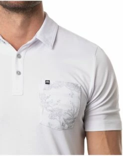 TravisMathew Men's It's A Rental Golf Polo For Men White -Deals Travis Wear Store unnamed file 671