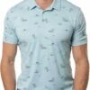 TravisMathew Men's Going Rogue Golf Polo For Men Heather Delphinium -Deals Travis Wear Store unnamed file 680