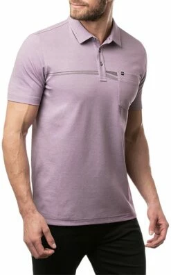 TravisMathew Men's Out The Door Golf Polo For Men Heather Arctic Dusk -Deals Travis Wear Store unnamed file 714