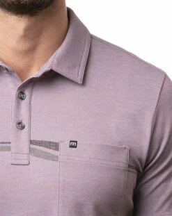 TravisMathew Men's Out The Door Golf Polo For Men Heather Arctic Dusk -Deals Travis Wear Store unnamed file 715