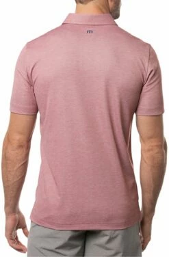 TravisMathew Men's Over The Water Golf Polo For Men Heather Ruby Wine -Deals Travis Wear Store unnamed file 736