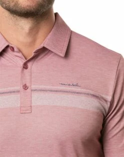 TravisMathew Men's Over The Water Golf Polo For Men Heather Ruby Wine -Deals Travis Wear Store unnamed file 738