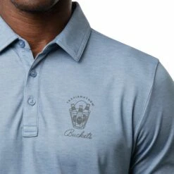 TravisMathew Men's Play Maker Golf Polo For Men Heather Copen Blue -Deals Travis Wear Store unnamed file 746