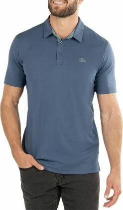TravisMathew Men's Sky Peak Golf Polo For Men Insignia Blue/vintag
