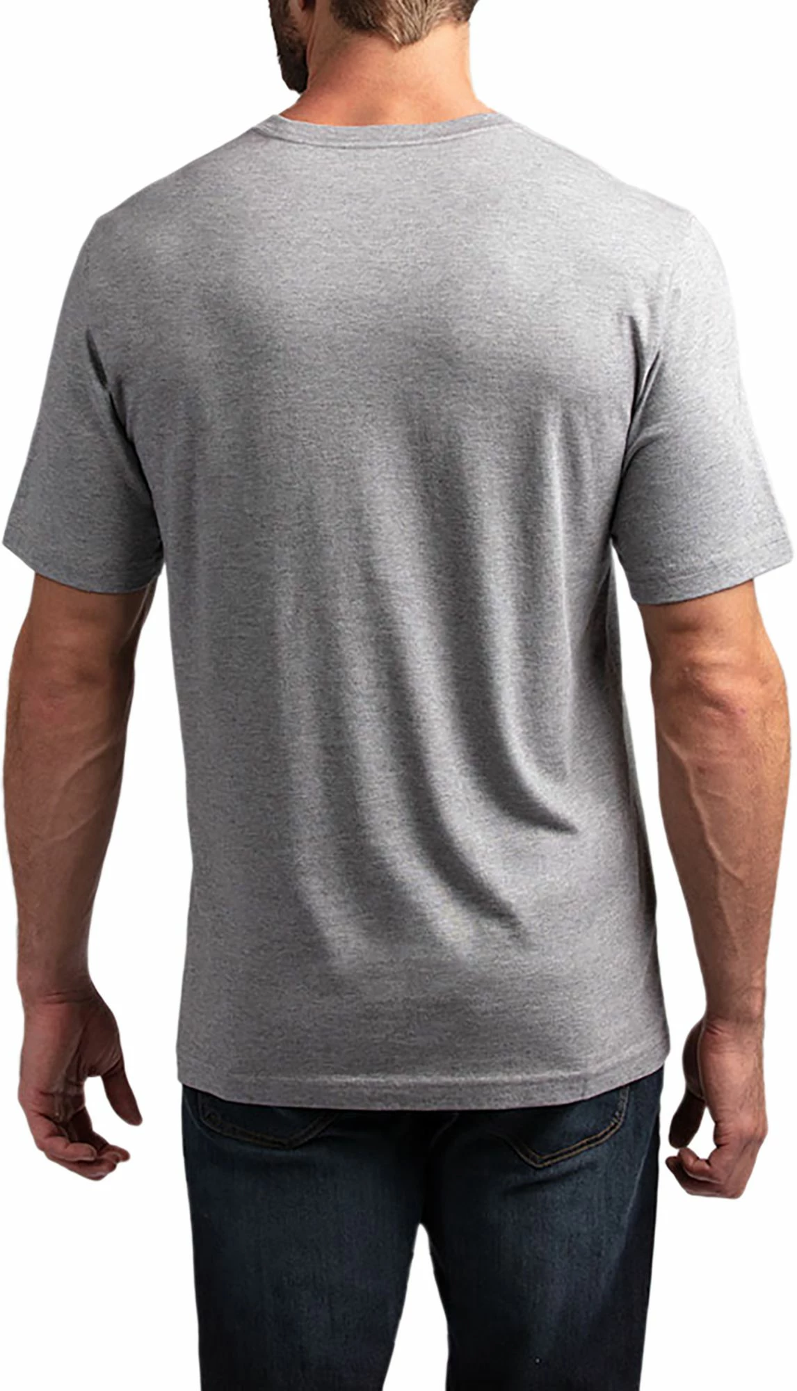 TravisMathew Men's Lone Star Golf T-Shirt For Men Heather Grey 4 TravisMathew Men's Lone Star Golf T-Shirt For Men Heather Grey - Image 2