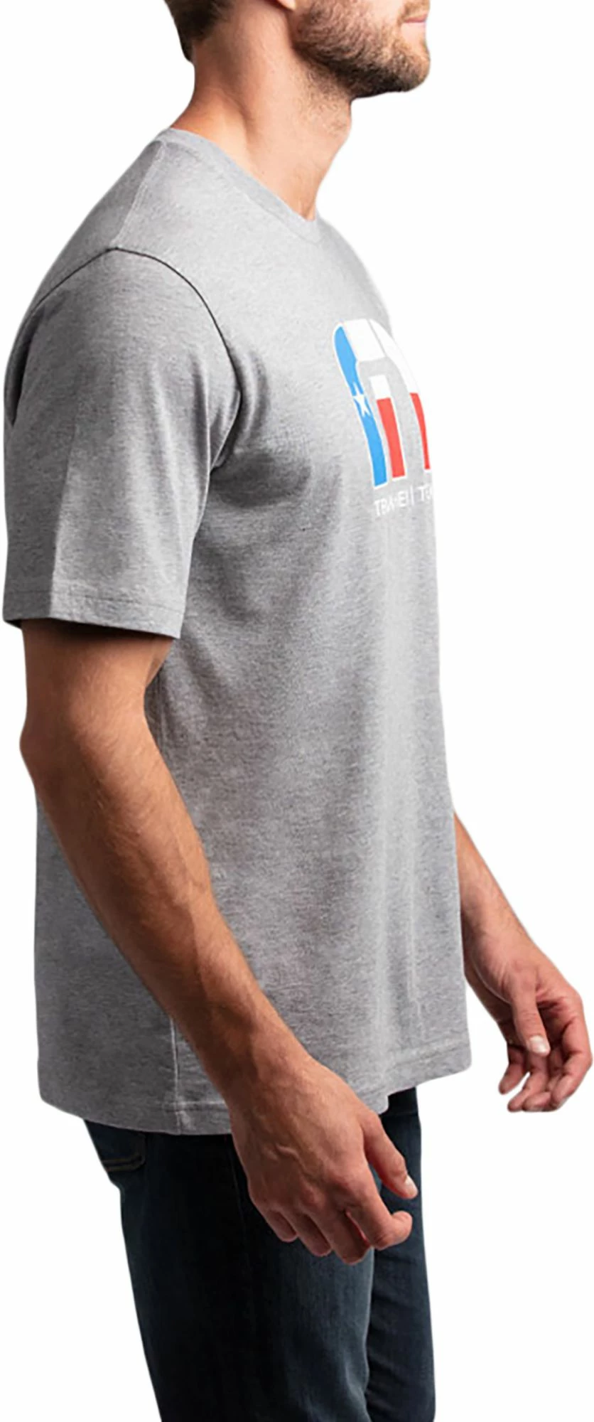 TravisMathew Men's Lone Star Golf T-Shirt For Men Heather Grey 5 TravisMathew Men's Lone Star Golf T-Shirt For Men Heather Grey - Image 3