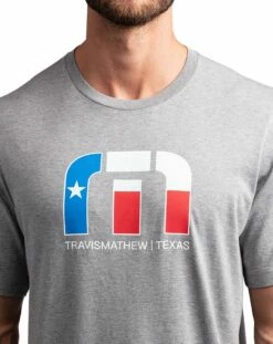 TravisMathew Men's Lone Star Golf T-Shirt For Men Heather Grey 9 TravisMathew Men's Lone Star Golf T-Shirt For Men Heather Grey -Deals Travis Wear Store unnamed file 800
