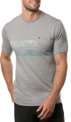 TravisMathew Men's Secluded Spot Golf T-Shirt For Men Heather Grey