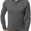 TravisMathew Men's Beginner's Luck Golf Polo For Men Heather Dark Grey -Deals Travis Wear Store unnamed file 861