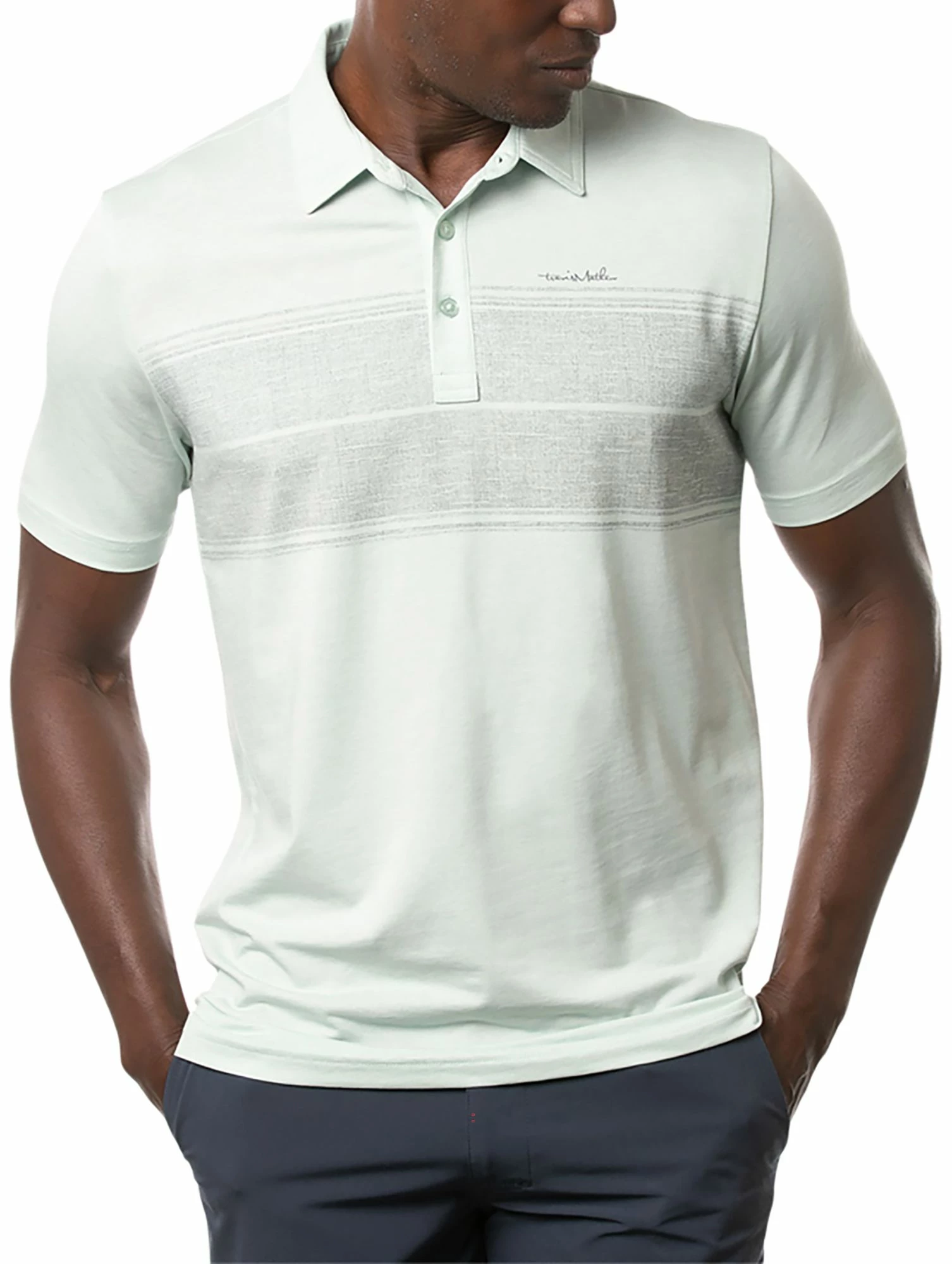 TravisMathew Men's Infinite Wishes Golf Polo For Men Heather Neptune Green 3 TravisMathew Men's Infinite Wishes Golf Polo For Men Heather Neptune Green