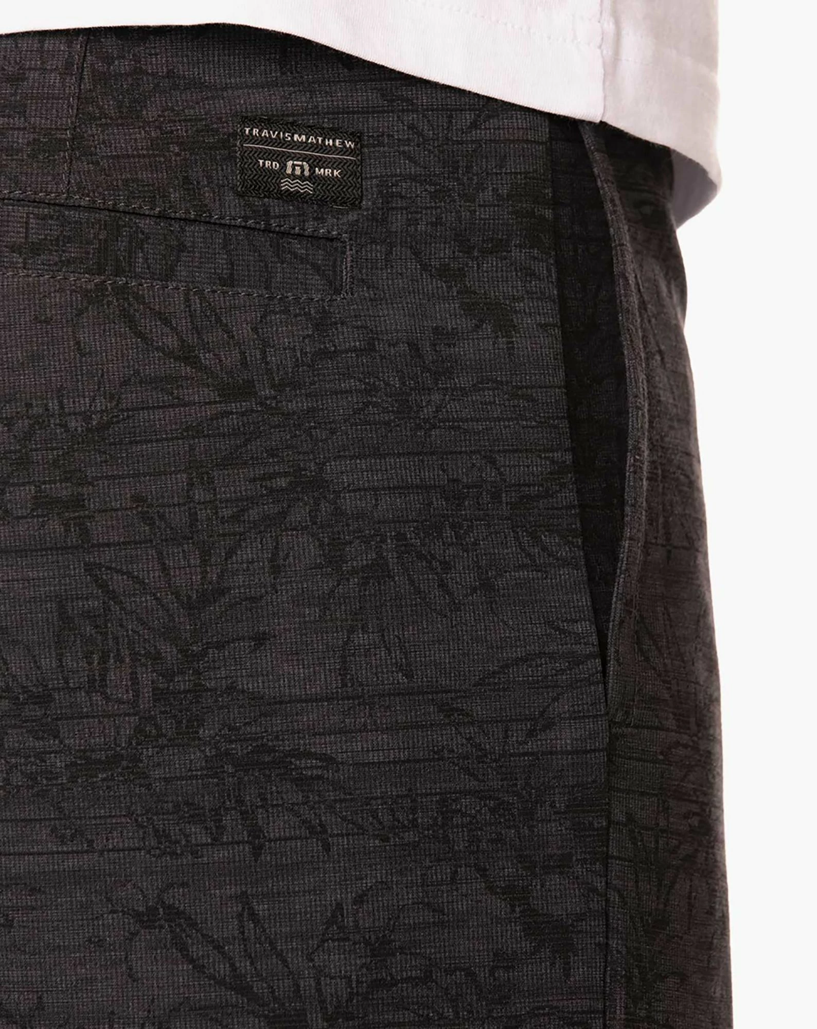 TravisMathew Men's Sneak A Peak Golf Shorts For Men Heather Grey Pinstripe 6 TravisMathew Men's Sneak A Peak Golf Shorts For Men Heather Grey Pinstripe - Image 4