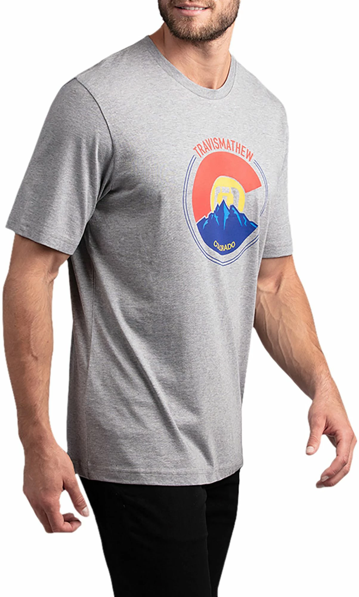 TravisMathew Men's Thin Air Golf T-Shirt For Men Heather Grey 5 TravisMathew Men's Thin Air Golf T-Shirt For Men Heather Grey - Image 3