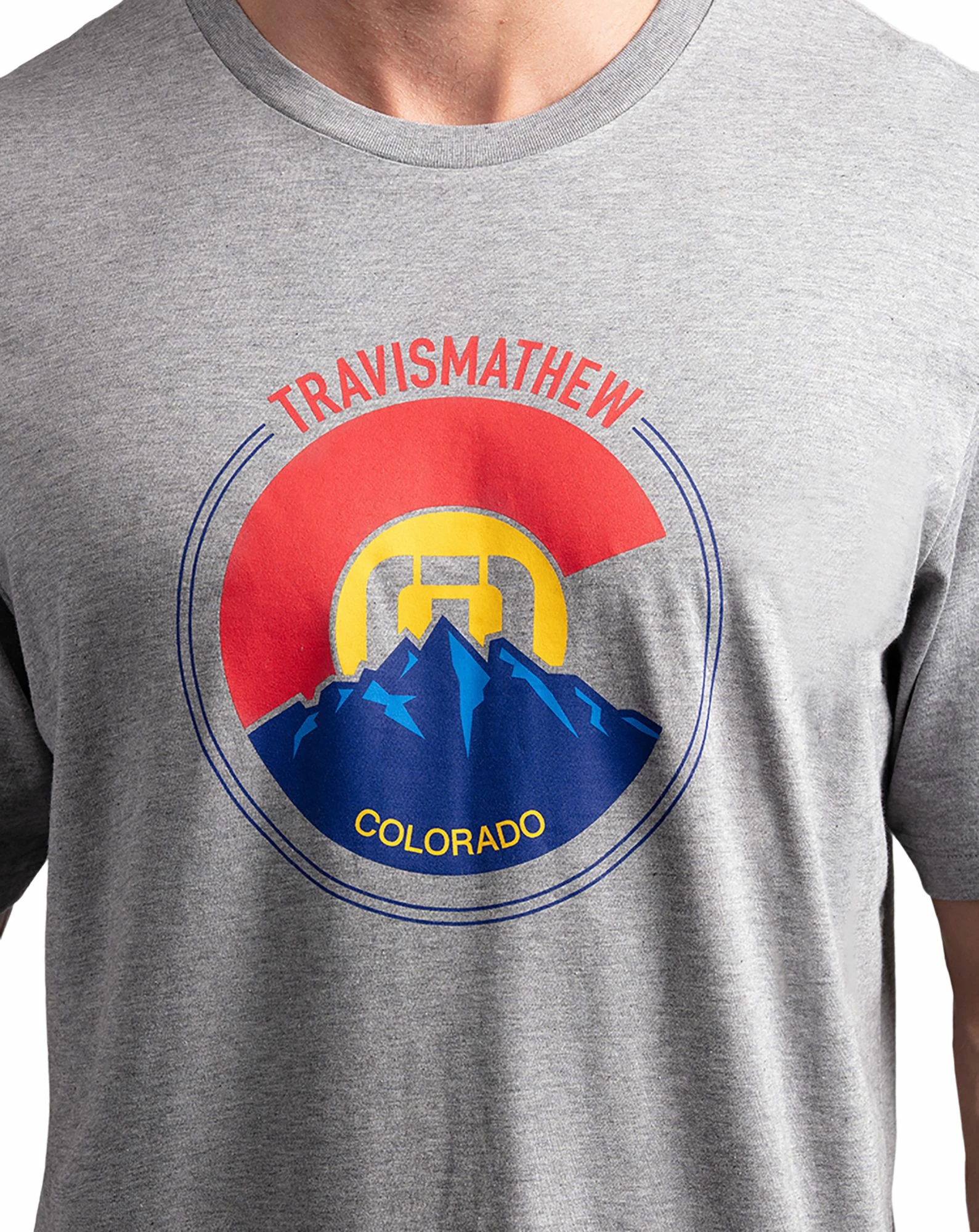 TravisMathew Men's Thin Air Golf T-Shirt For Men Heather Grey 6 TravisMathew Men's Thin Air Golf T-Shirt For Men Heather Grey - Image 4